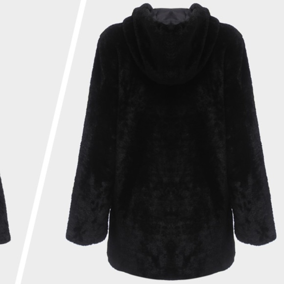 FLASH SALE Cougar Black Faux Fur hooded blazer - Picture 2 of 6